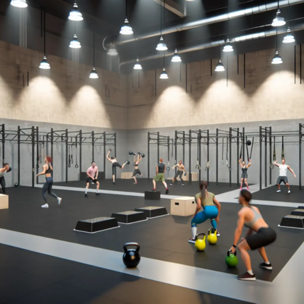 Funkcionális edzőtér kettlebellekkel, medicinlabdákkal és felfüggesztéses trénerrel az Iron Cluubban